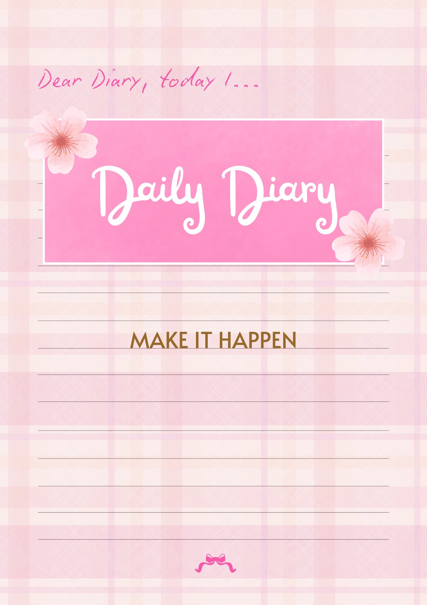 Daily Diary dear diary, today I...